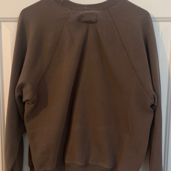 American Eagle Outfitters Brown Crewneck with Cream Script - Picture 3 of 4